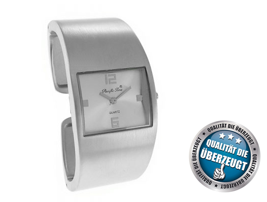 XinHua Spangenuhr Damen Silber - Elegante Armbanduhr Mit Ziersteinen Im Art-Déco-Stil