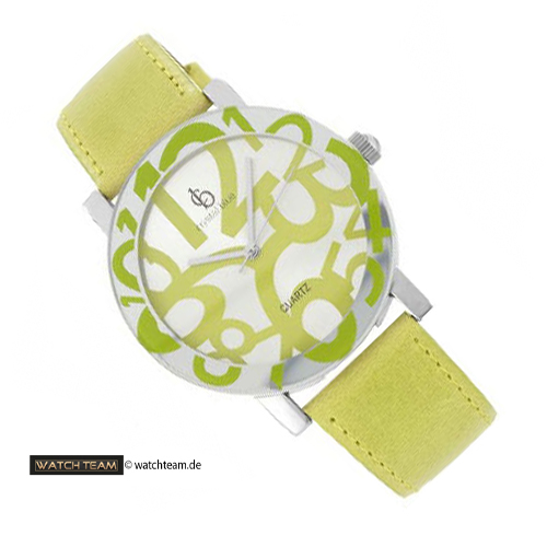 Damenuhr Lederband wei&szlig; Lackleder Swarovski Steine Elemente Perl