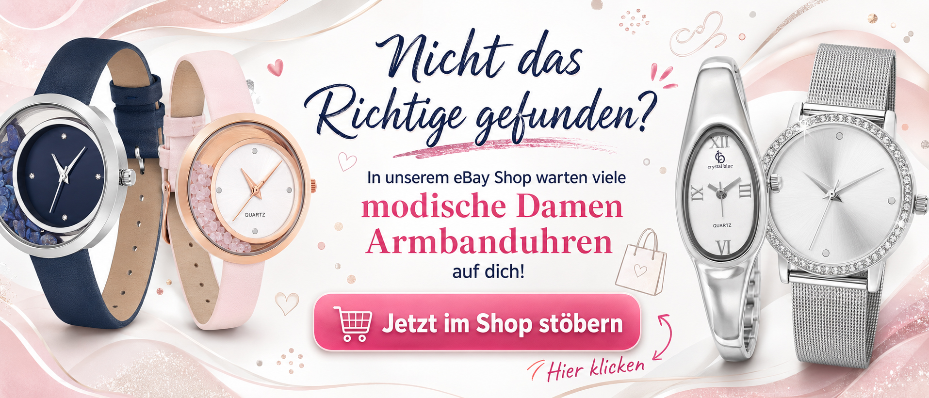 Nicht das Richtige gefunden? Viele modische Damen Armbanduhren im eBay Shop entdecken